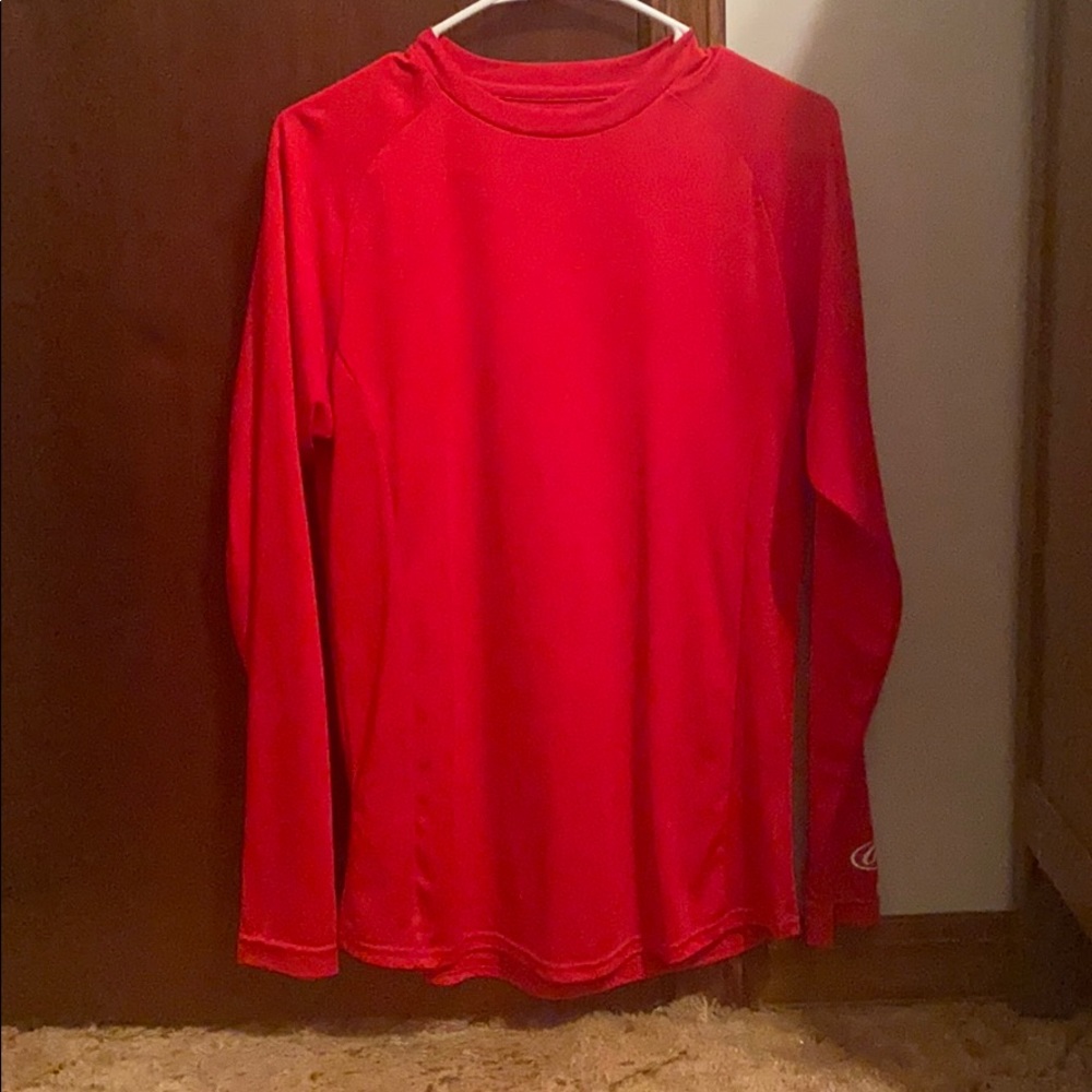 Red baseball undershirt